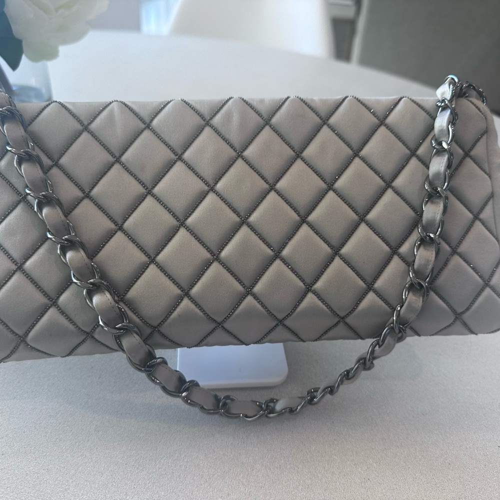 Elegant Quilted Gray Chain Bag-  limited edition